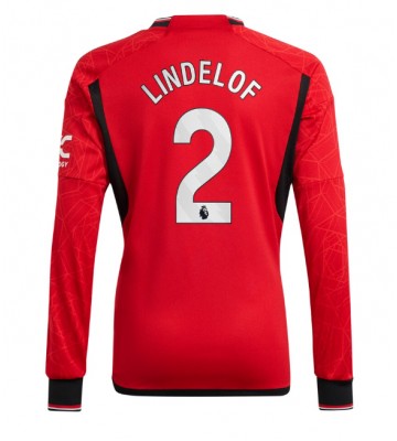 Manchester United Victor Lindelof #2 Hemmatröja 2023-24 Långärmad